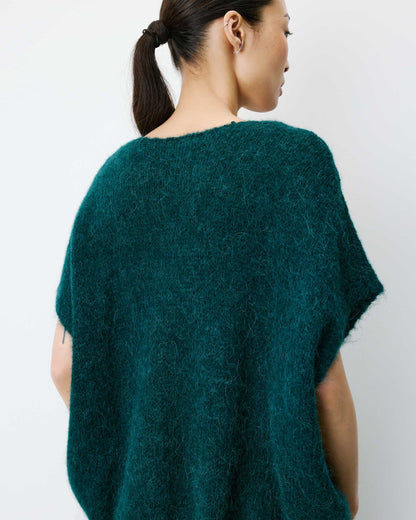 Pull ample sans manches en alpaga mélangé emeraude Atticus
