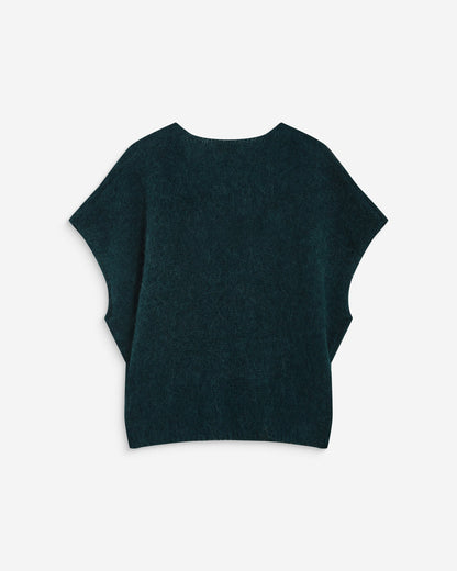Pull ample sans manches en alpaga mélangé emeraude Atticus