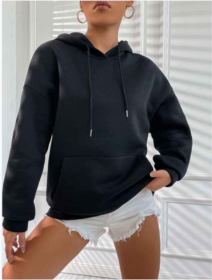 Céleste | Hoodie Femme à Capuche Imprimé “Love Yourself” Poches Kangourou