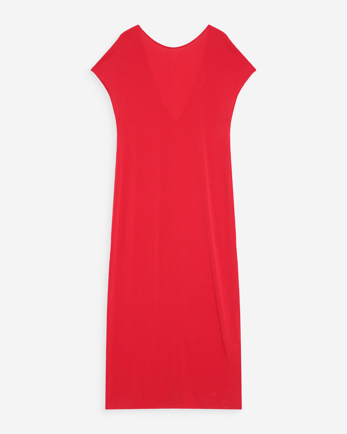 Robe longue légère en modal manches courtes fuchsia Peace