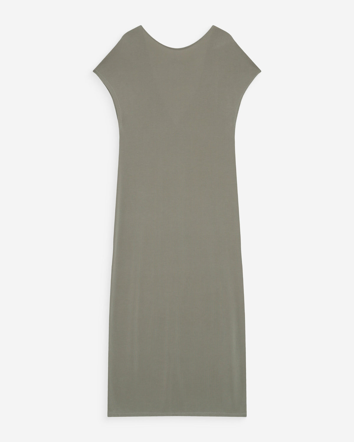 Robe longue légère en modal manches courtes kaki Peace