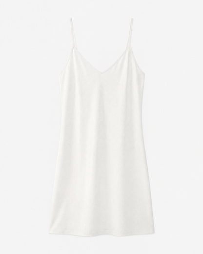 Robe longue en maille ajustée ecru Verdad
