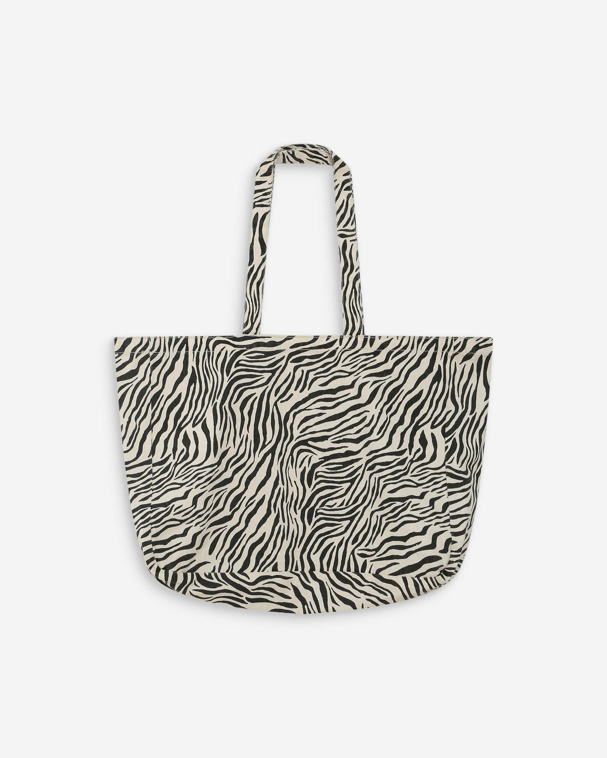 Tote bag large en denim à motif zebre Voyage