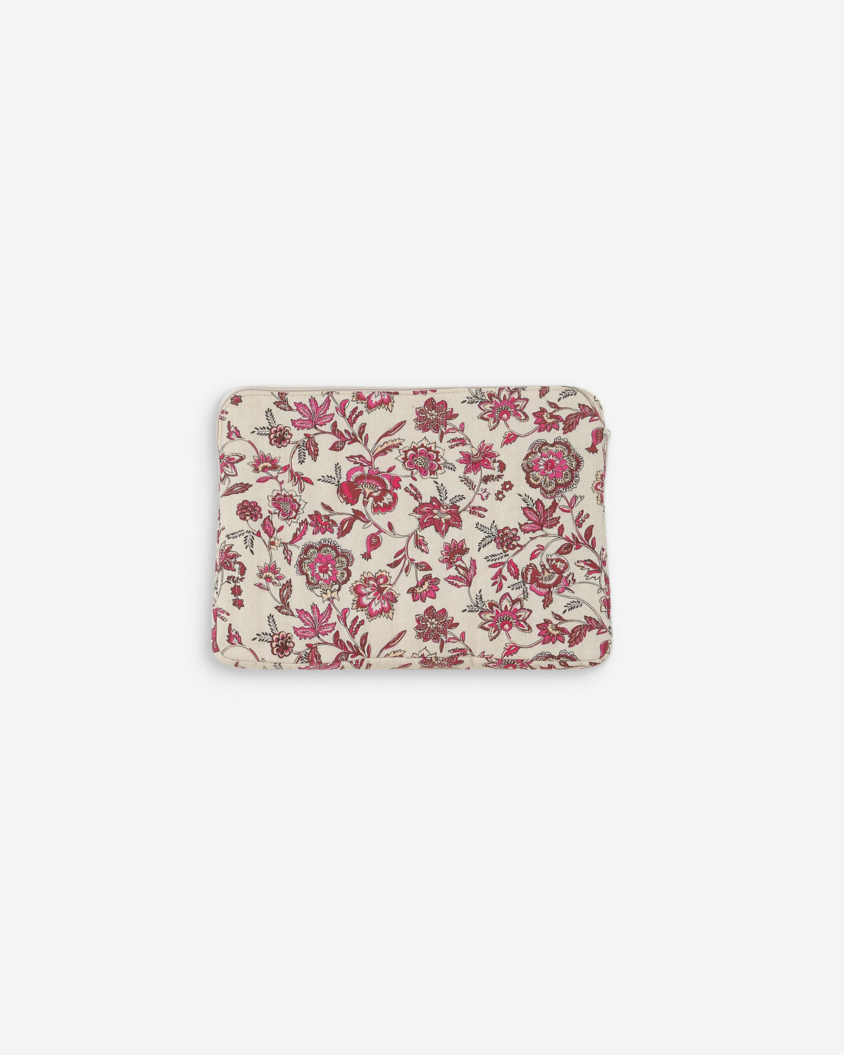 Pochette d’ordinateur en toile de coton matelassée fleur Vaiana