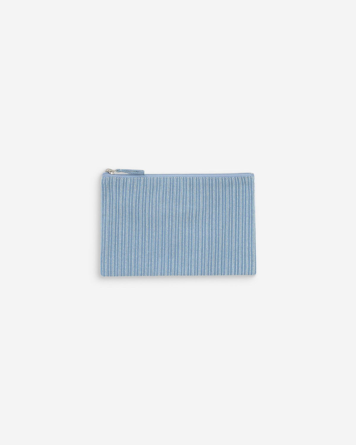 Pochette en denim zippée stripedblue Valaurie