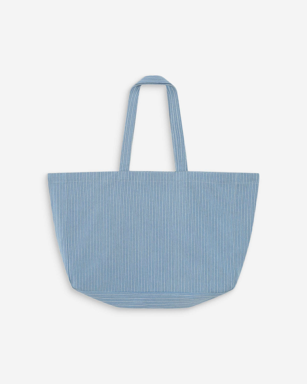 Tote bag large en denim à motif stripedblue Vacation