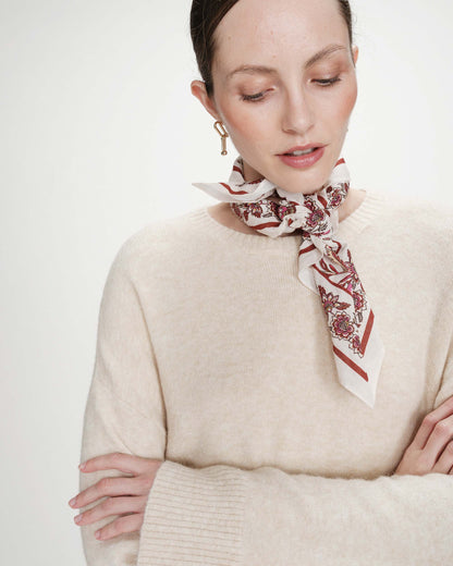 Foulard bandana carré en coton fleur Verlisse