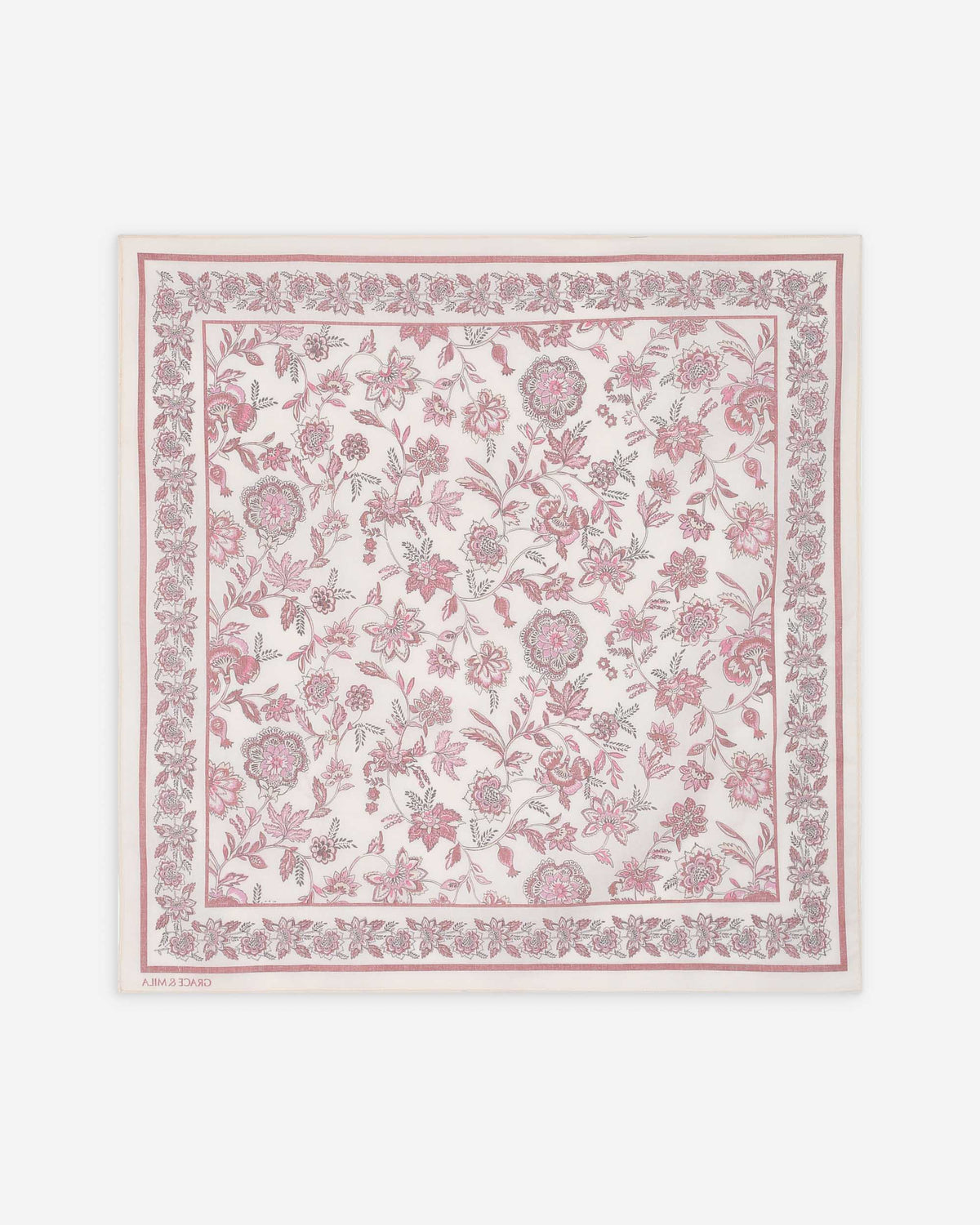 Foulard bandana carré en coton fleur Verlisse