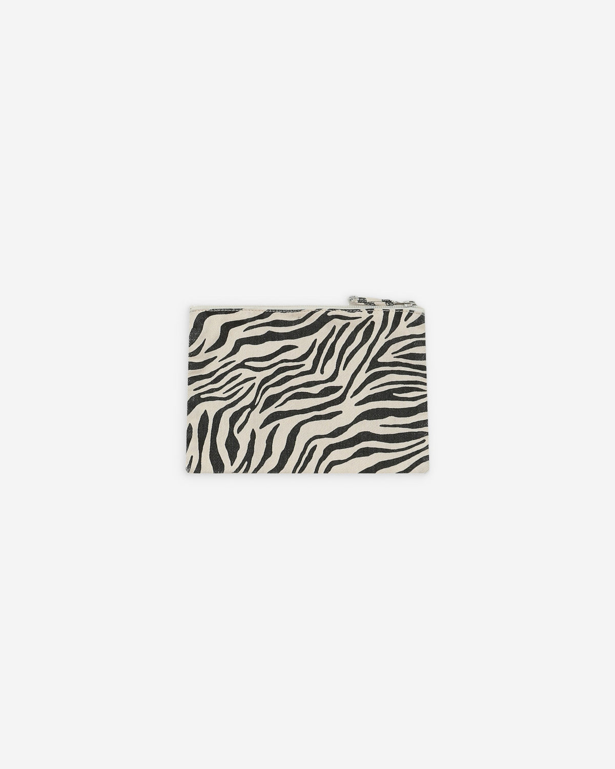 Pochette en denim zippée zebre Vivella
