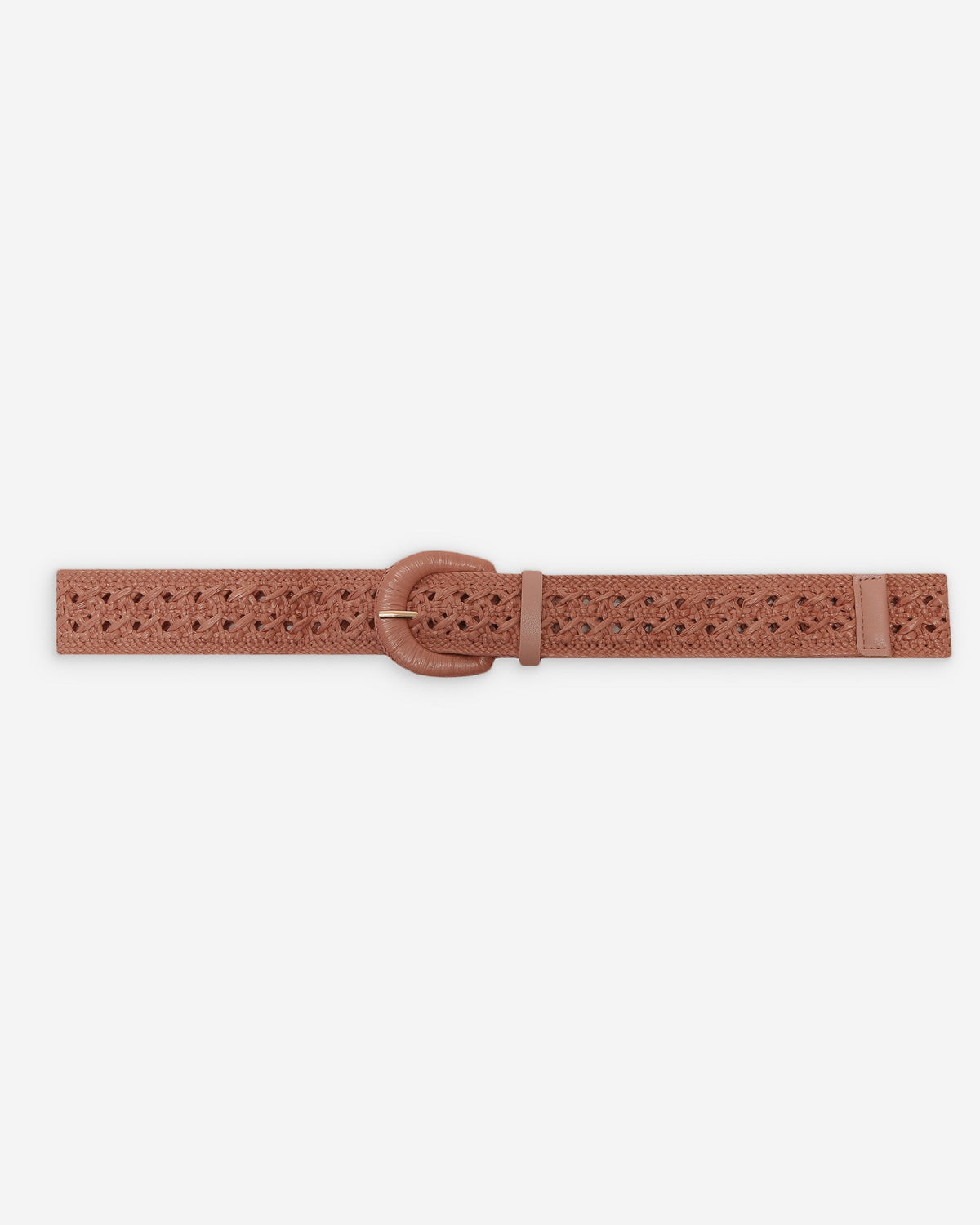 Ceinture tissée effet raphia boucle assortie blush Vallois