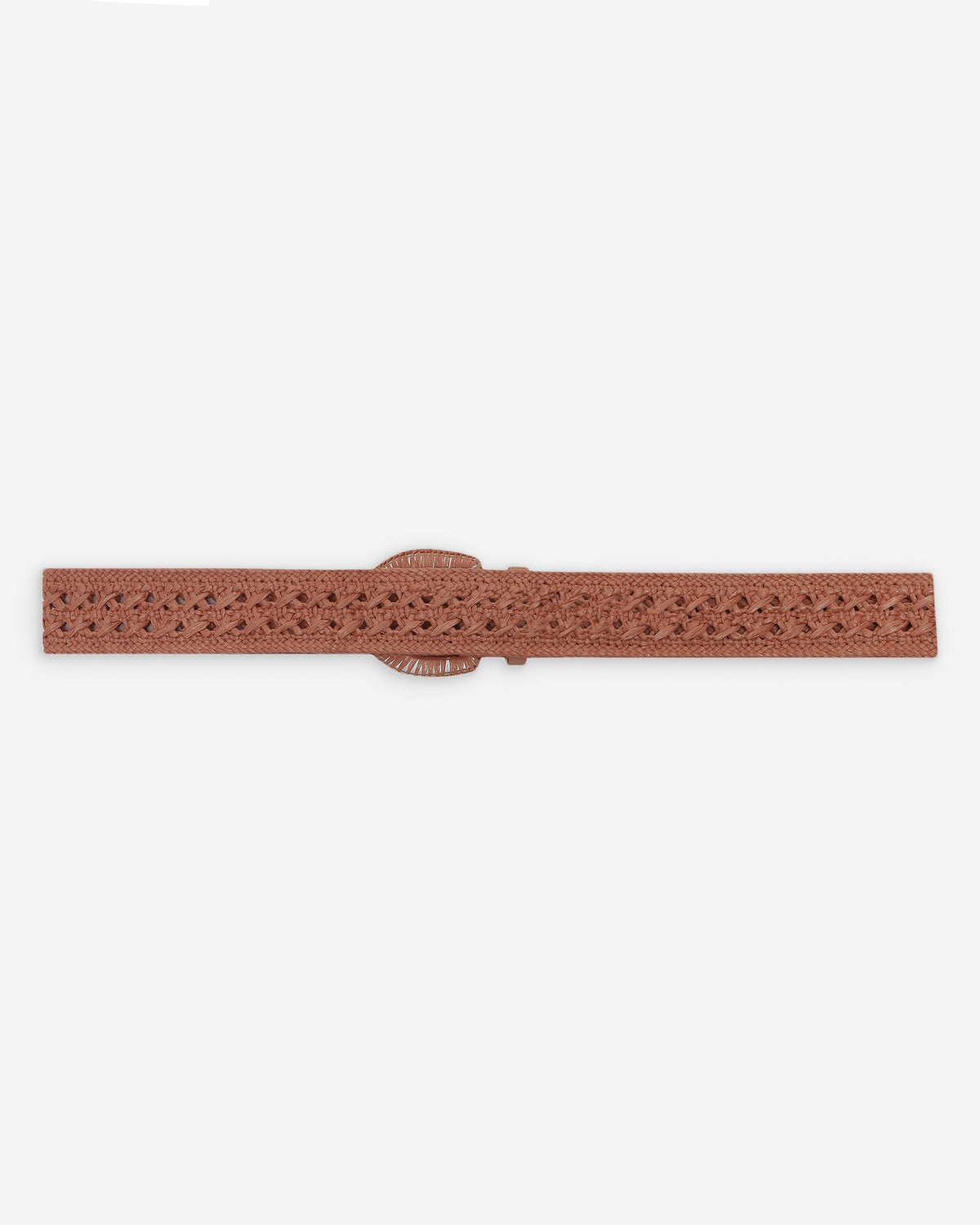 Ceinture tissée effet raphia boucle assortie blush Vallois