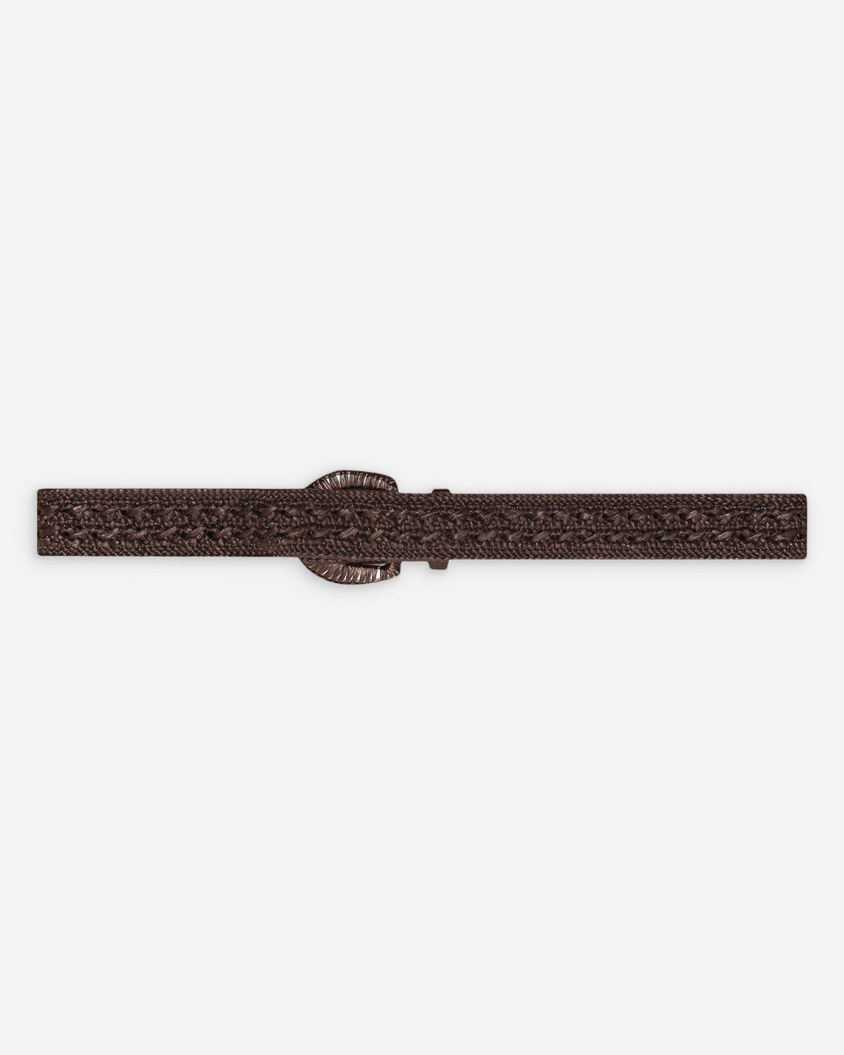 Ceinture tissée effet raphia boucle assortie chocolat Vallois