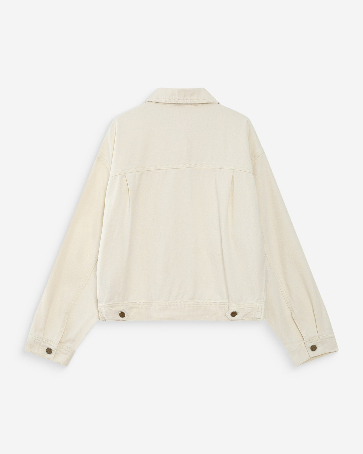 Veste en jean boxy manches longues ecru Vinnie