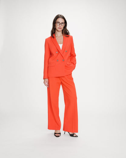 Veste tailleur à double boutonnage sanguine Parfaite