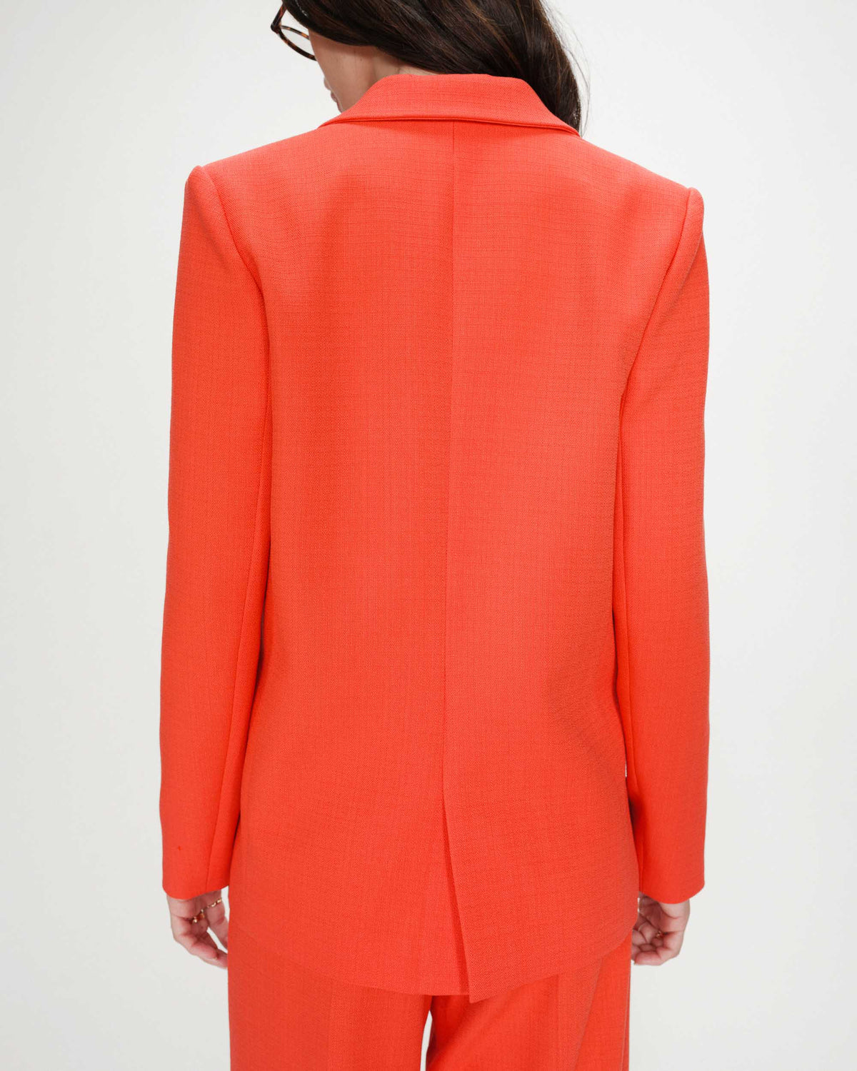 Veste tailleur à double boutonnage sanguine Parfaite