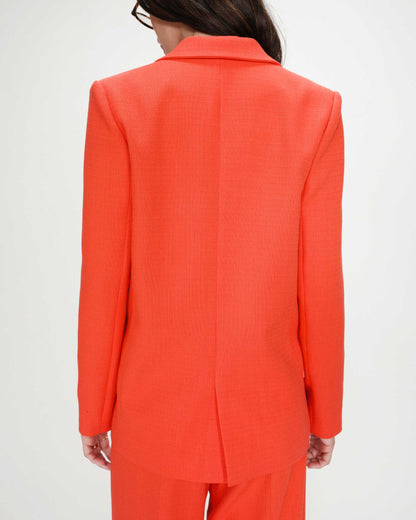 Veste tailleur à double boutonnage sanguine Parfaite