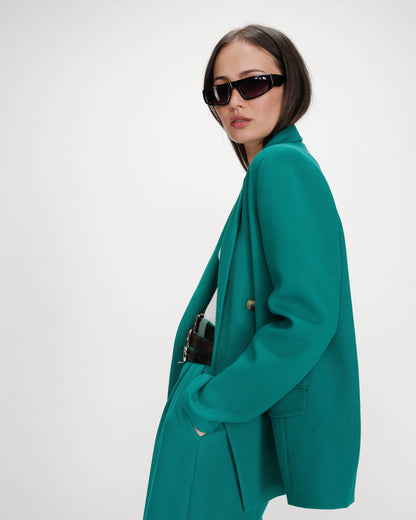 Veste tailleur à double boutonnage vert Parfaite