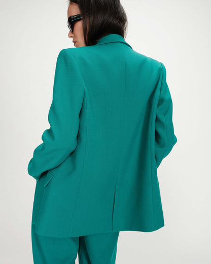 Veste tailleur à double boutonnage vert Parfaite