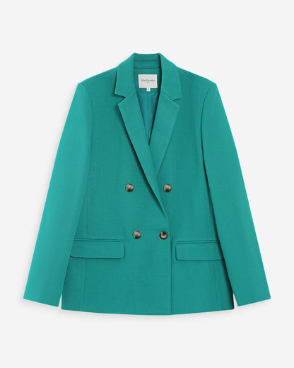 Veste tailleur à double boutonnage vert Parfaite
