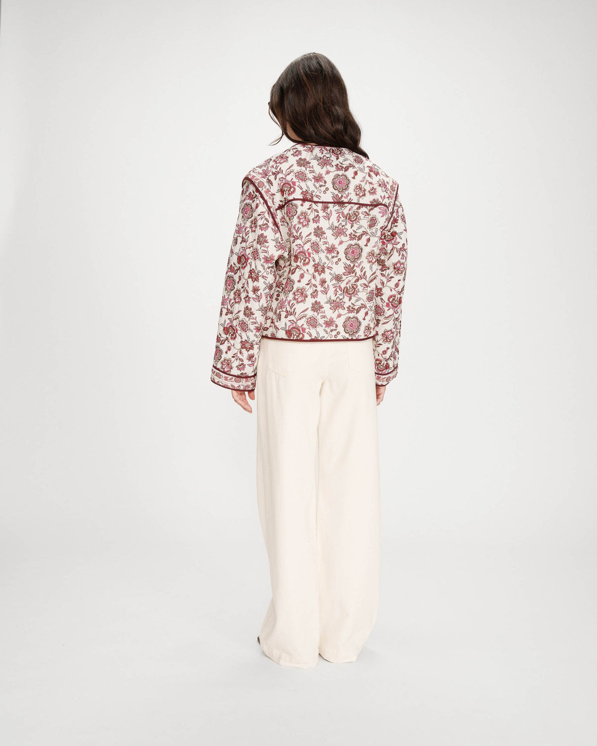 Veste matelassée imprimée fleur Vahina