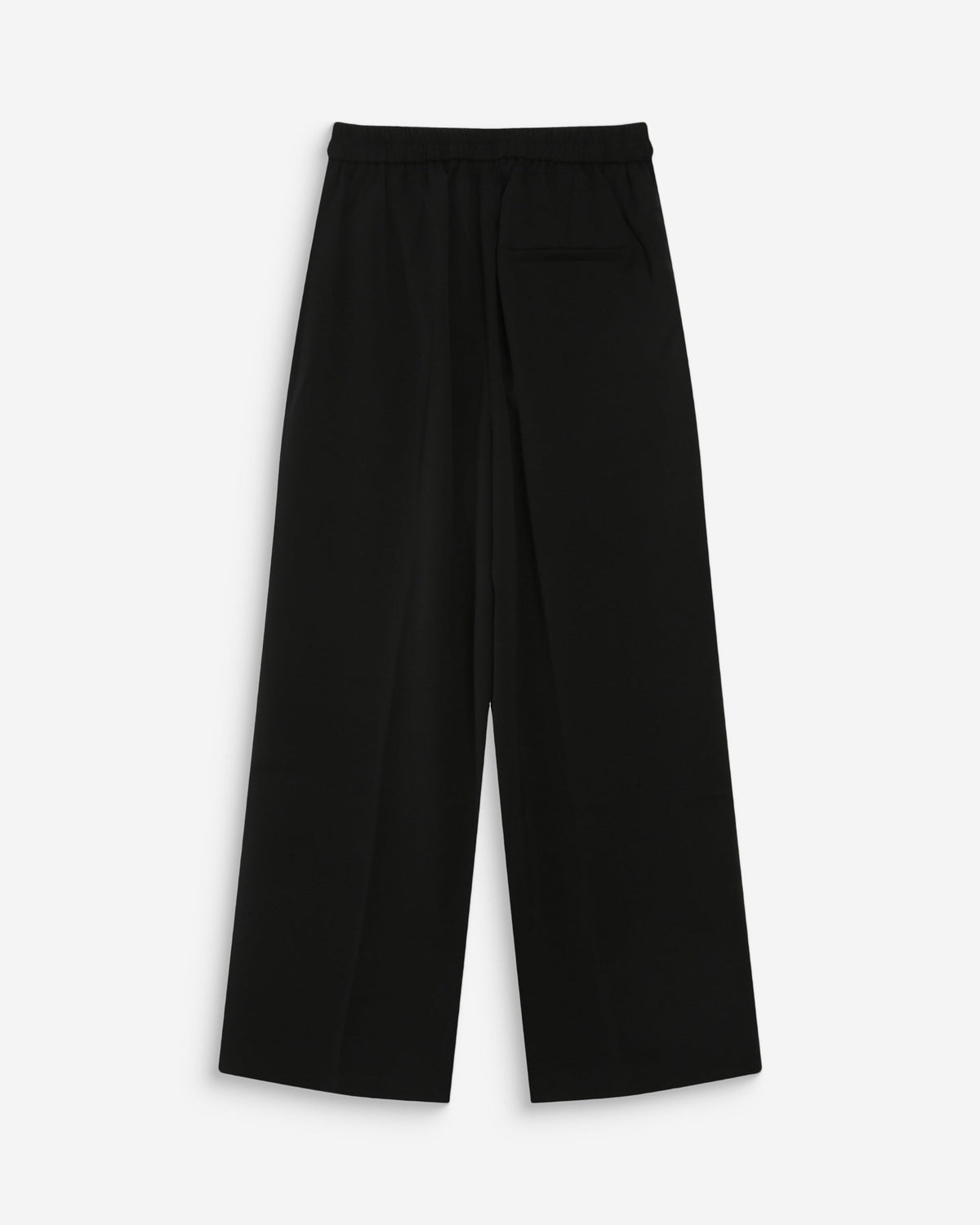 Pantalon fluide jambe large taille mi-haute noir Noblesse