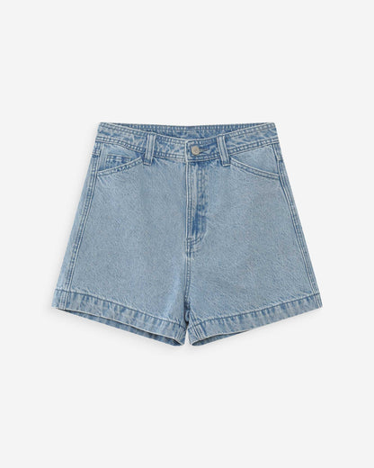Short en jean taille haute droit skyblue Verne