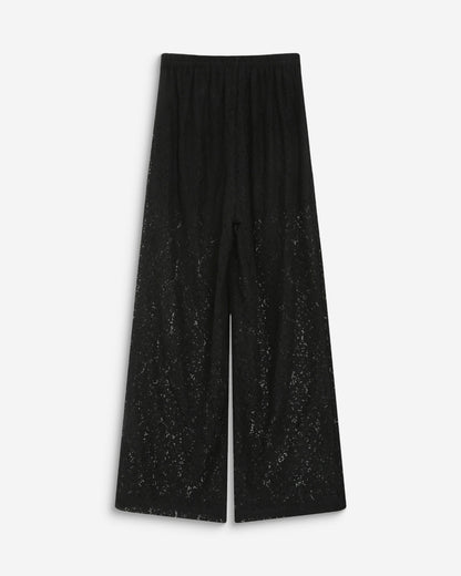 Pantalon en dentelle ample noir Vincent
