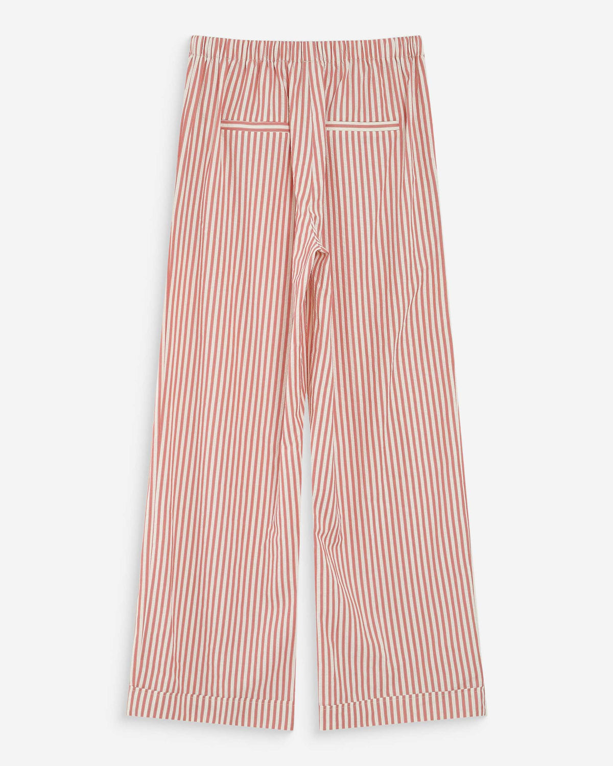 Pantalon à rayures large taille réglable à cordon corail Volute