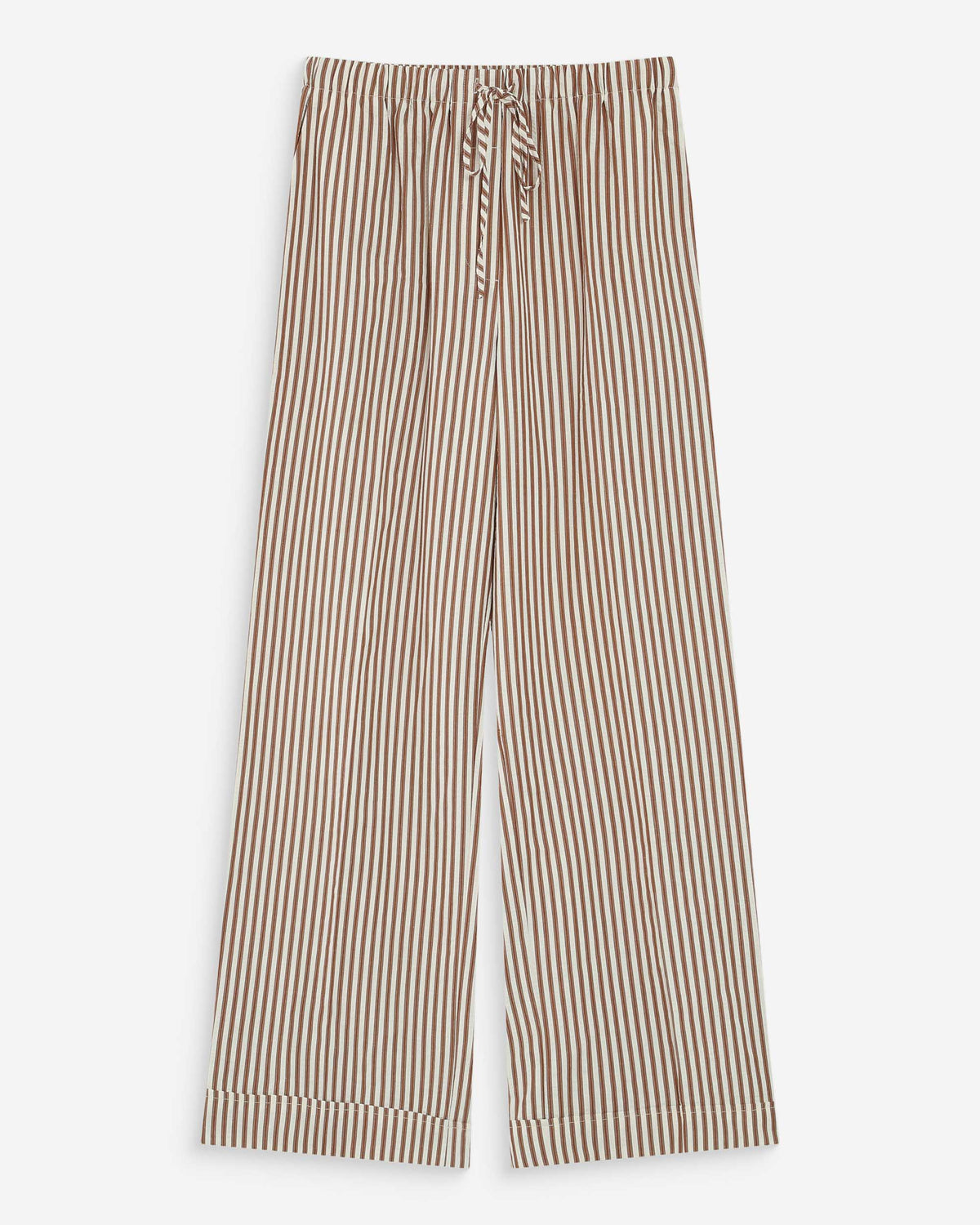 Pantalon à rayures large taille réglable à cordon mocha Volute