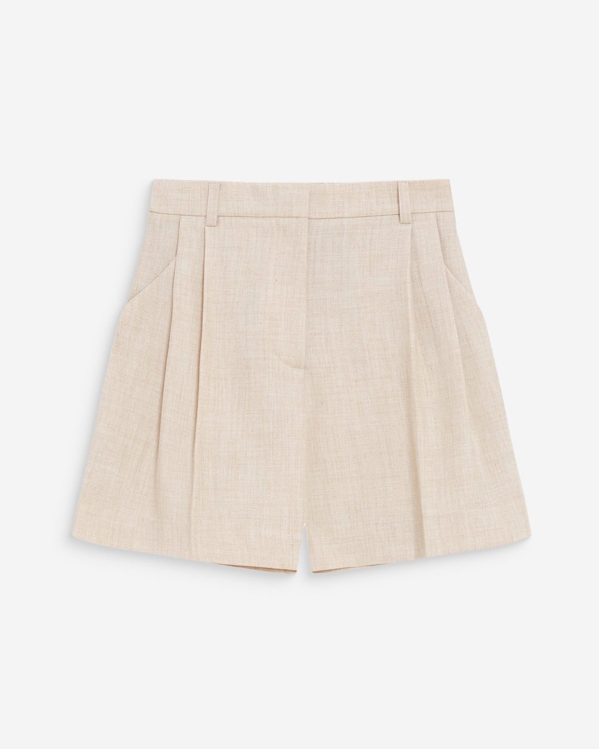 Short droit à plis taille mi-haute sable Vite
