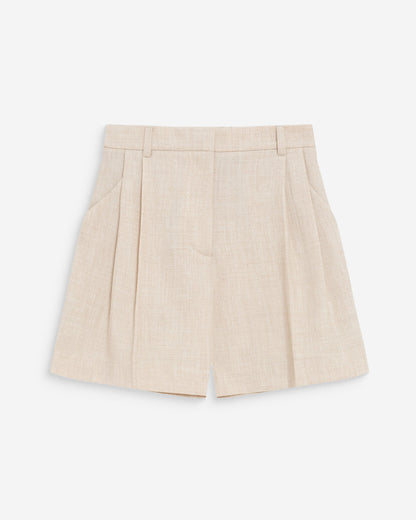 Short droit à plis taille mi-haute sable Vite