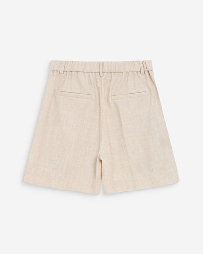 Short droit à plis taille mi-haute sable Vite