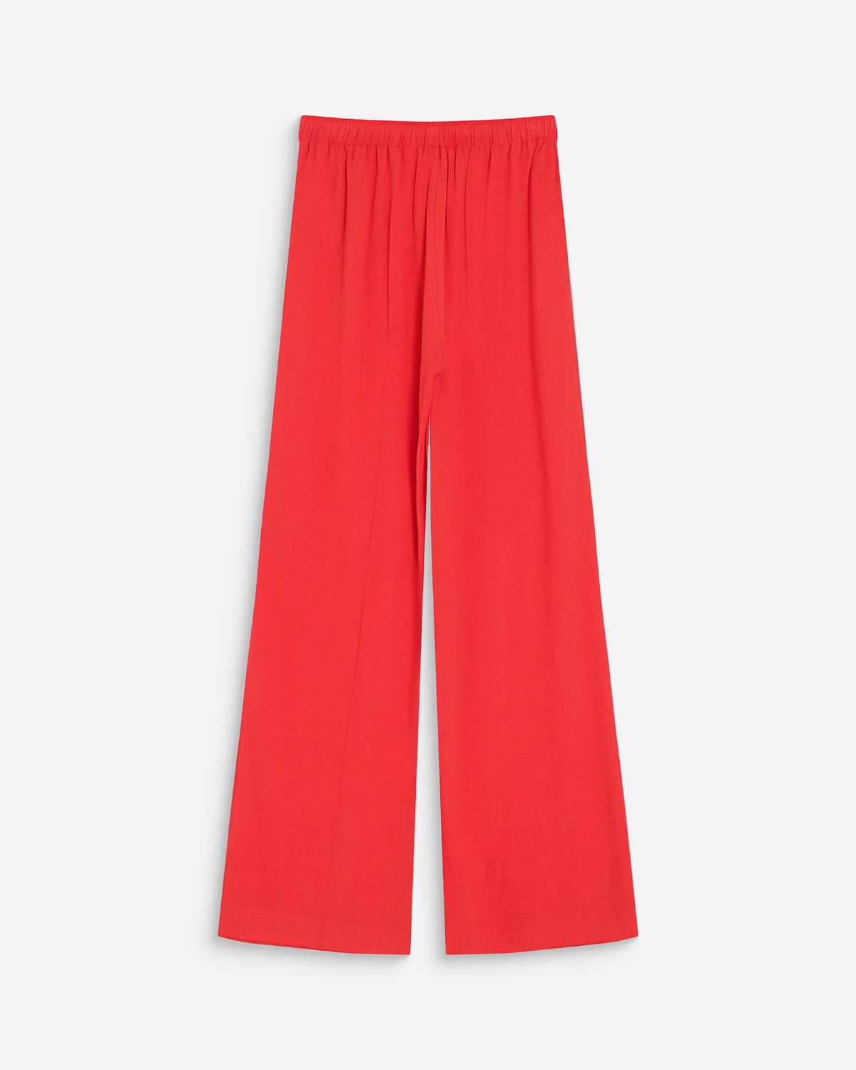 Pantalon large en lin taille haute sanguine Raven