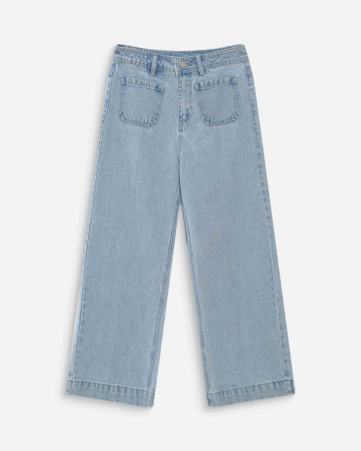 Jean loose 7/8e taille haute poches plaquées skyblue Joe