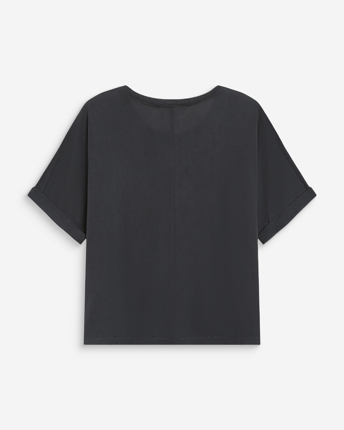 T-shirt oversize en modal col rond carbone Parma