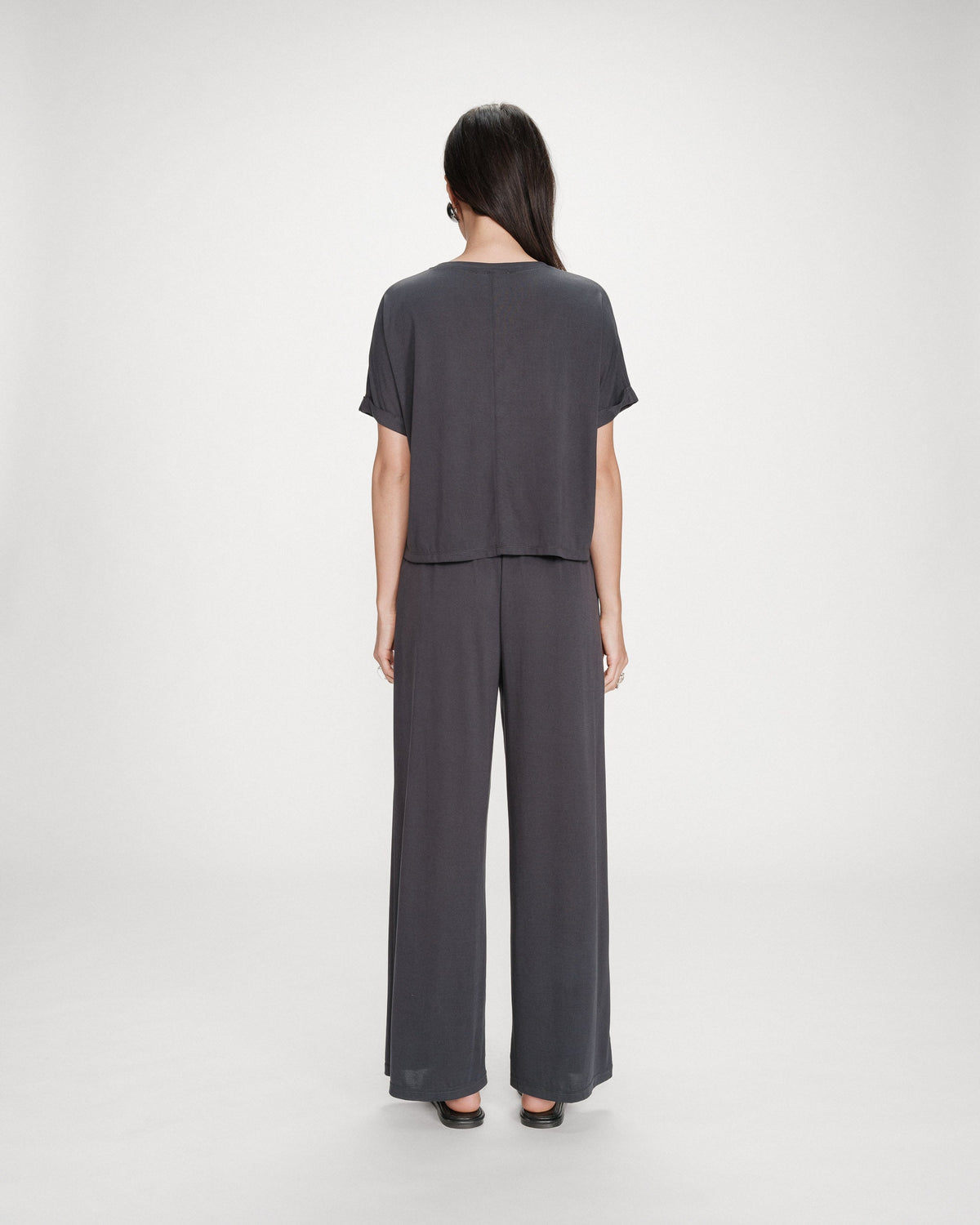 T-shirt oversize en modal col rond marine Parma