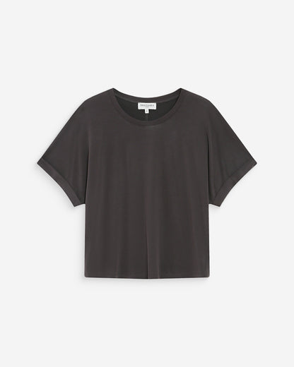 T-shirt oversize en modal col rond marine Parma