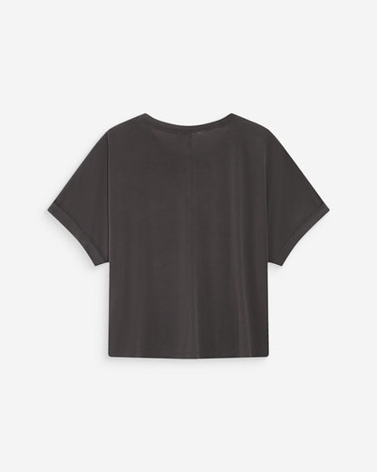 T-shirt oversize en modal col rond marine Parma