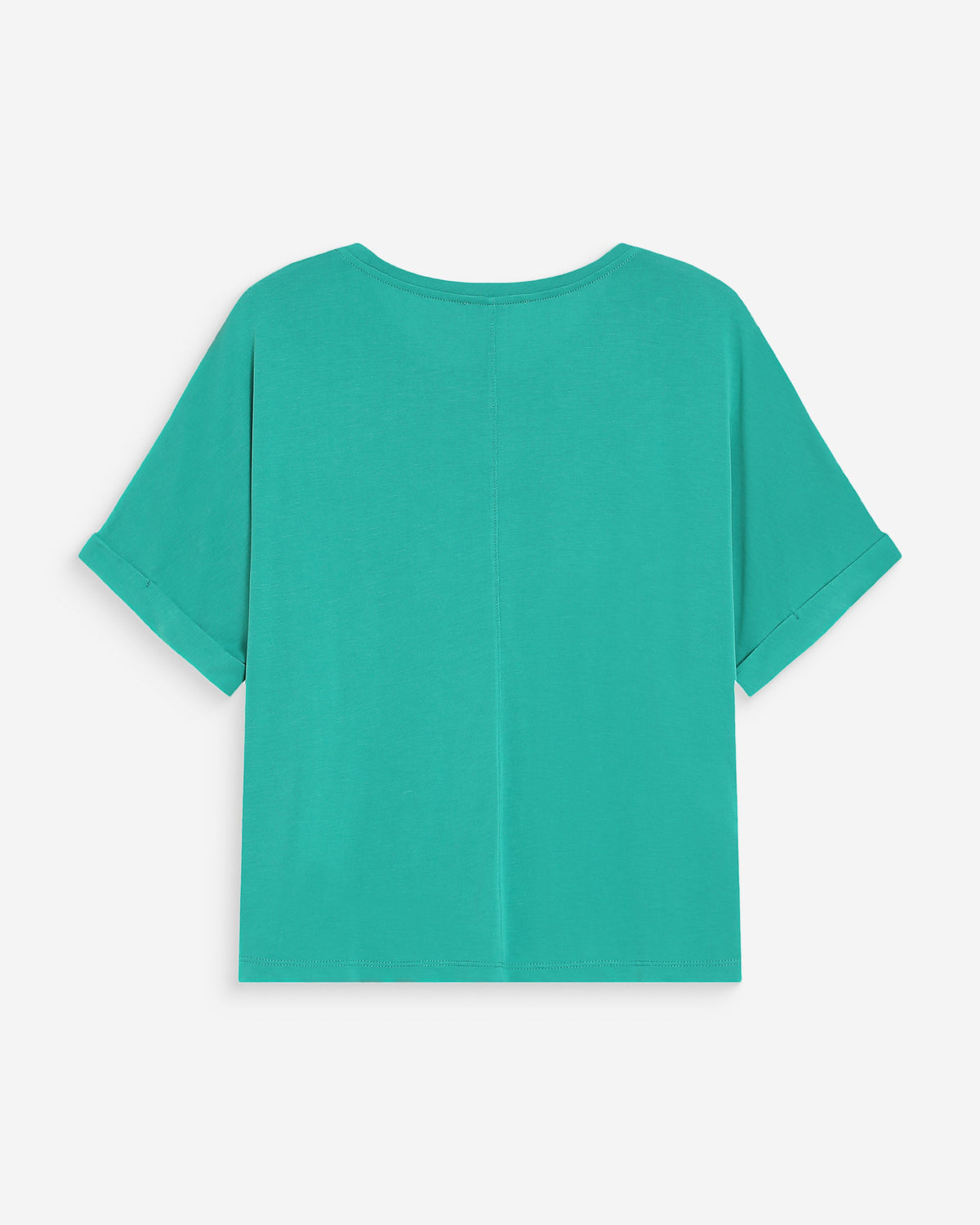 T-shirt oversize en modal col rond vert Parma