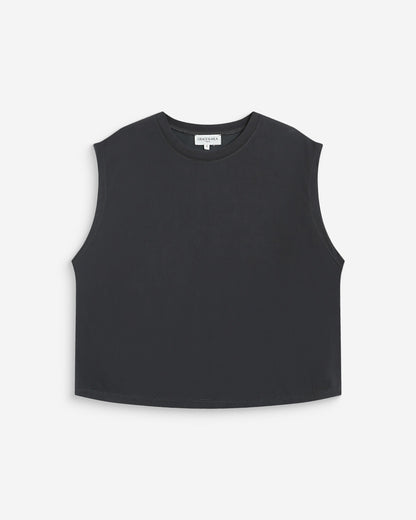 T-shirt large sans manches en modal carbone Rimbaud