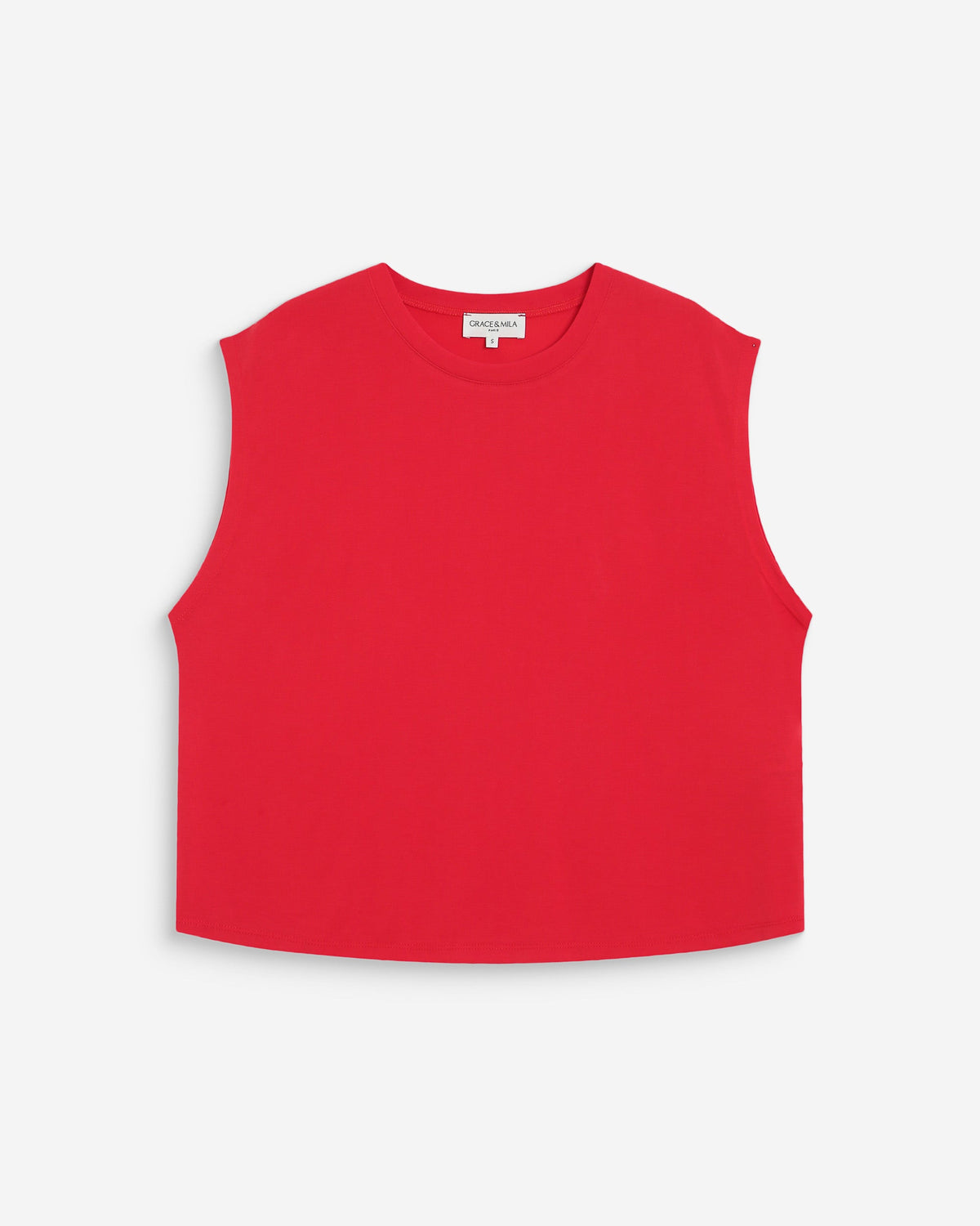 T-shirt large sans manches en modal fuchsia Rimbaud