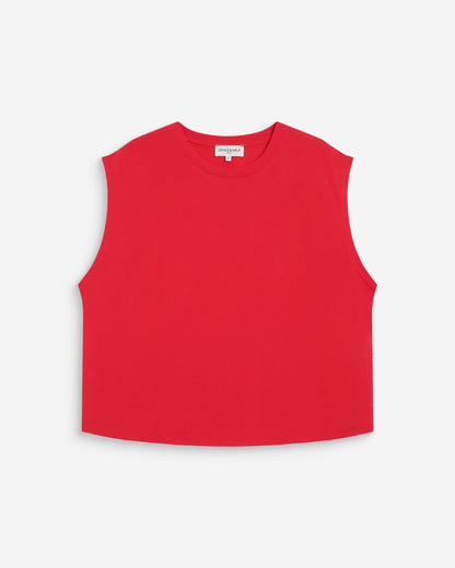 T-shirt large sans manches en modal fuchsia Rimbaud