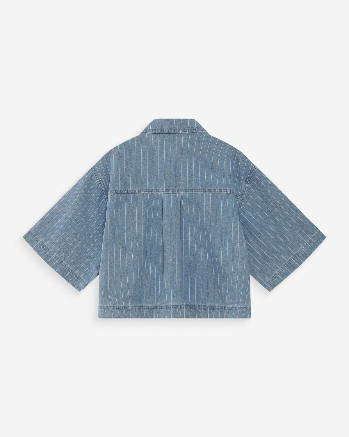 Chemise en jean courte oversize stripedblue Vita