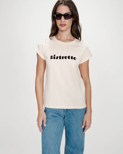 T-shirt en coton à message imprimé chocolat Vico