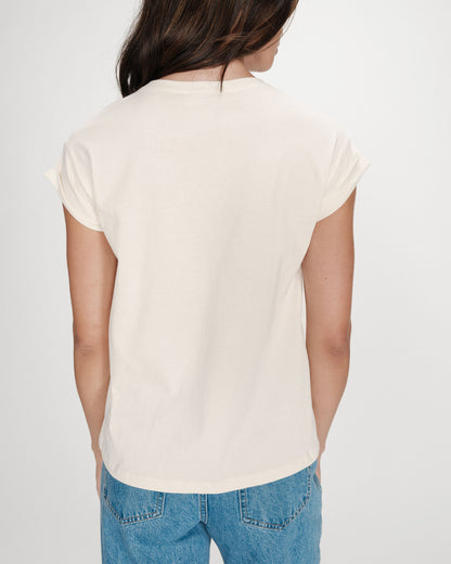 T-shirt en coton à message imprimé chocolat Vico