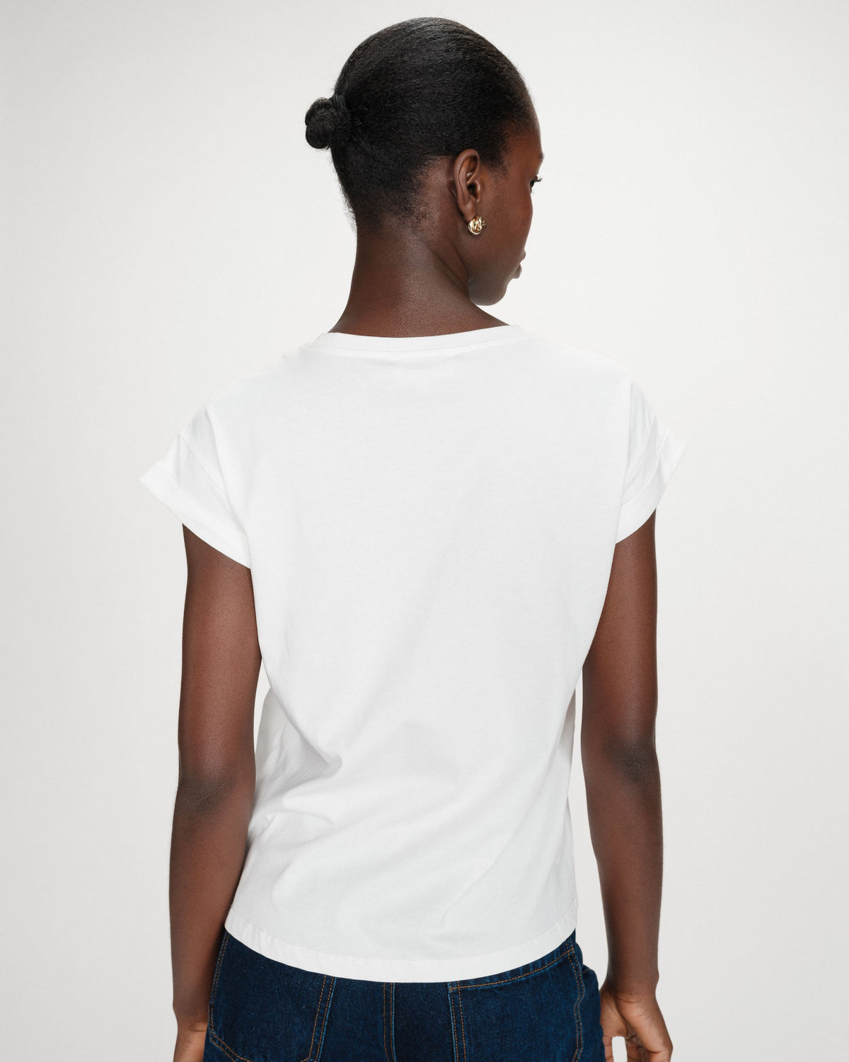 T-shirt en coton à message imprimé rouge Vico