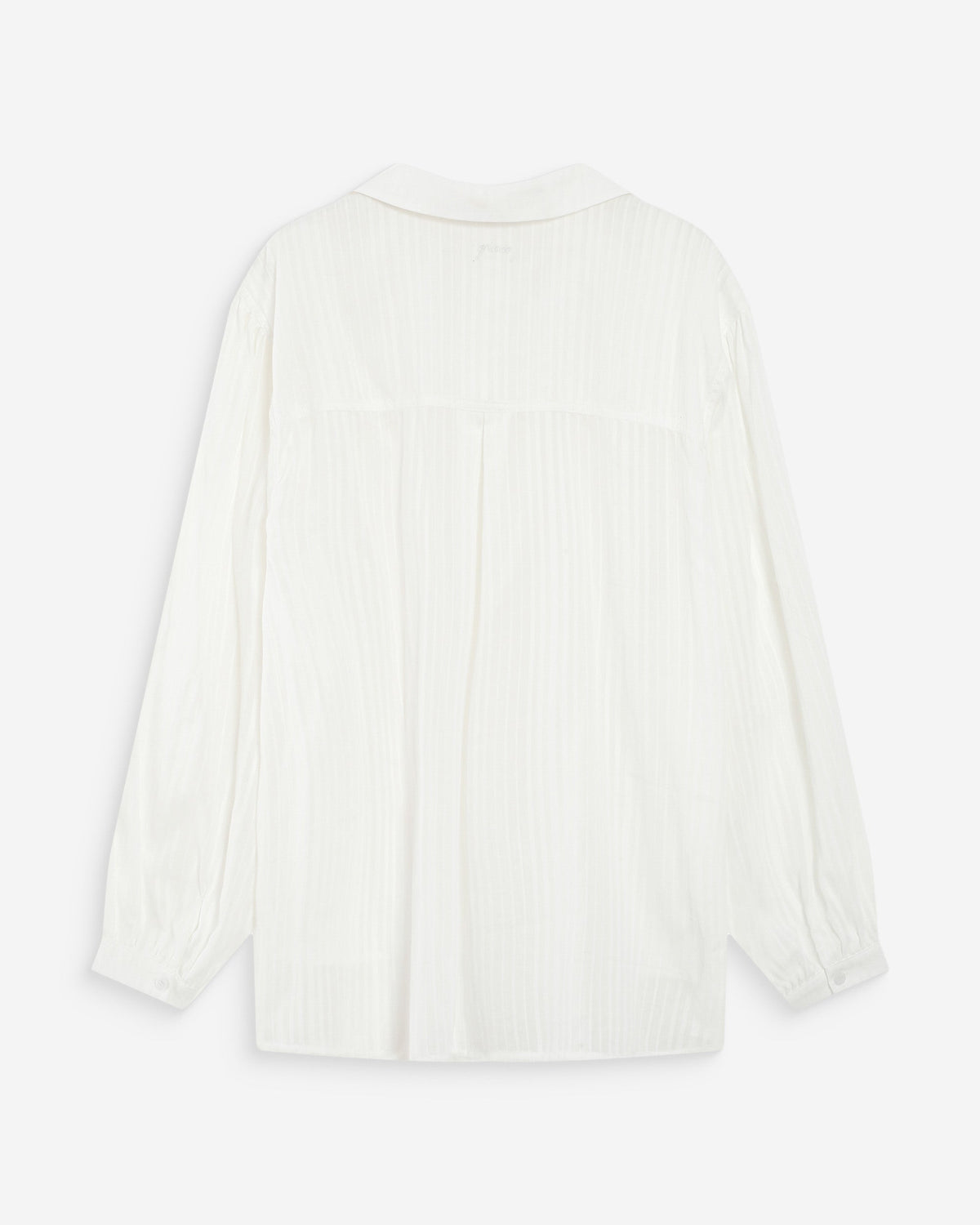 Chemise oversize en coton manches bouffantes ivoire Vibes