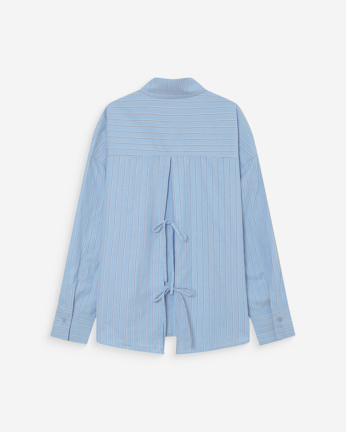 Chemise oversize rayée à nouer dans le dos bleuet Valerie