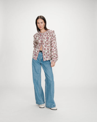 Blouse romantique en coton à motifs fleur Valencia