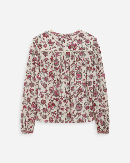 Blouse romantique en coton à motifs fleur Valencia